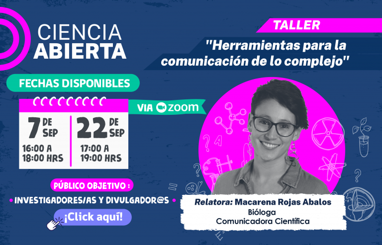 [Investigadores/as y divulgadores/as] Ya pueden inscribirse en el Taller “Herramientas para la comunicación de lo complejo”