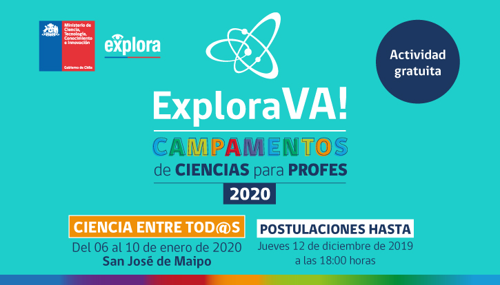 Se abren postulaciones a Campamento Explora VA! “Ciencia entre tod@s!”