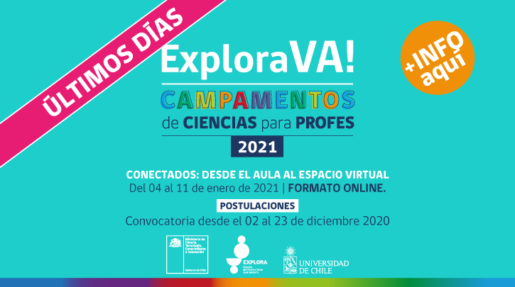 Se abre la convocatoria para participar en el Campamento Explora VA! para docentes 2021