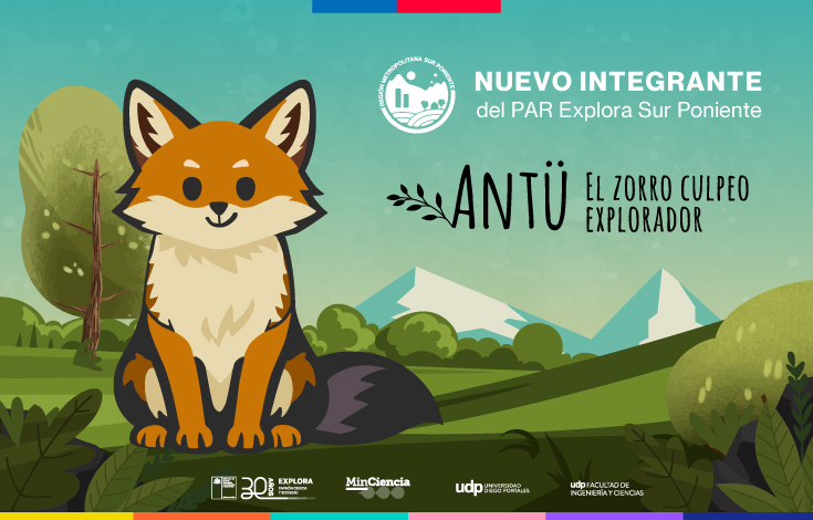 ¡Antü, el zorro culpeo explorador, se suma a la familia Explora Sur Poniente!