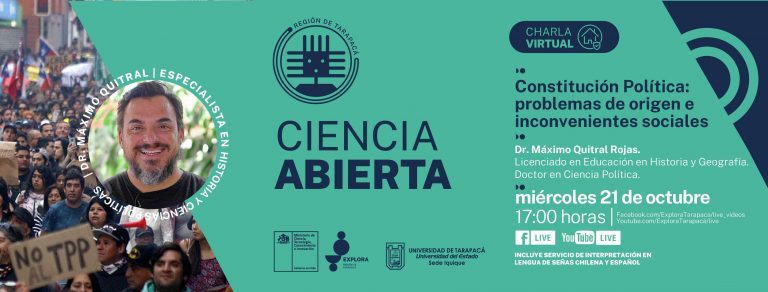 Miércoles 21 de octubre: Charla “Constitución Política: problemas e historia”