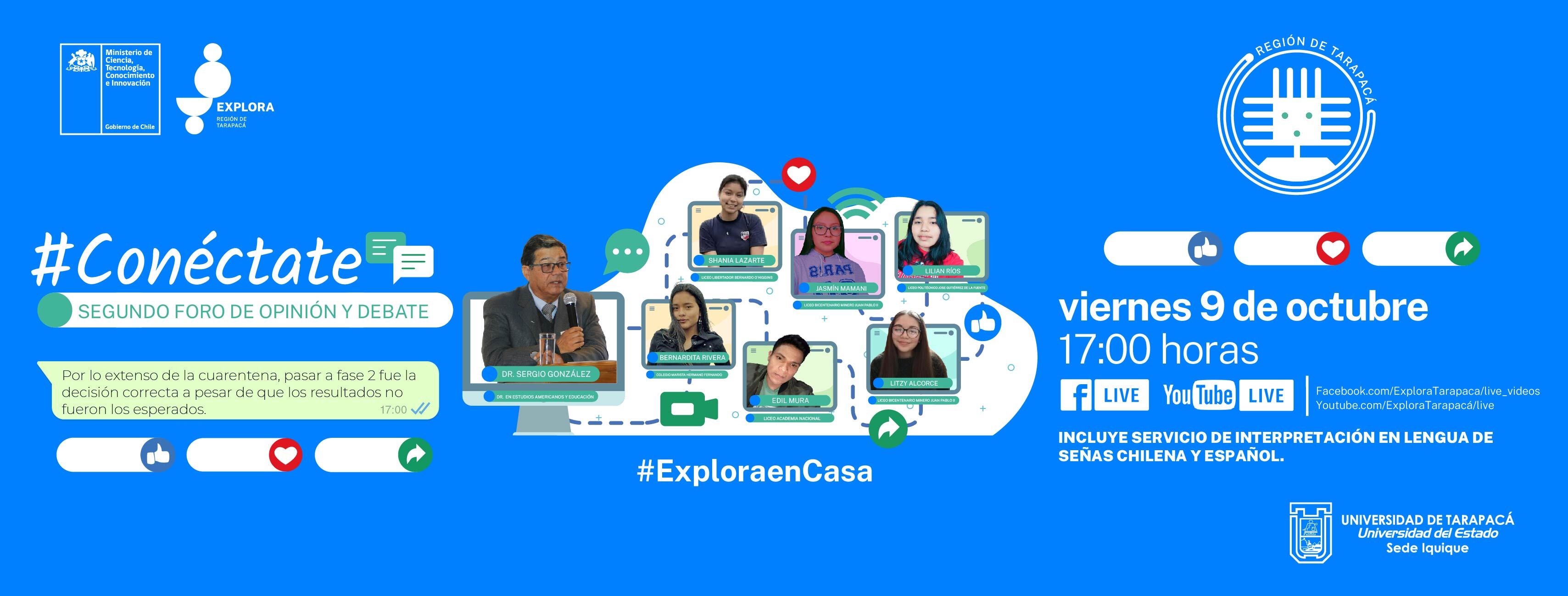 Viernes 9 de octubre: Segundo “Foro de opinión y debate, CONÉCTATE”