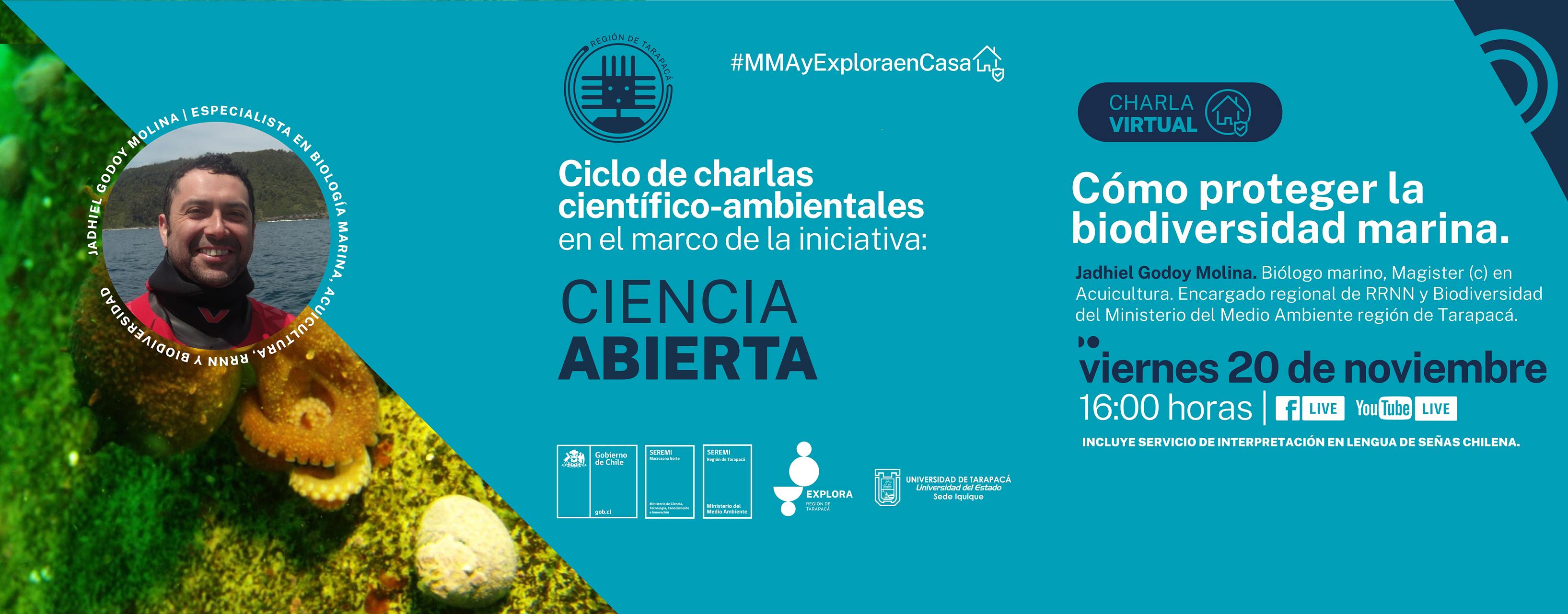 Viernes 20 de noviembre: Charla “Cómo proteger la biodiversidad marina”
