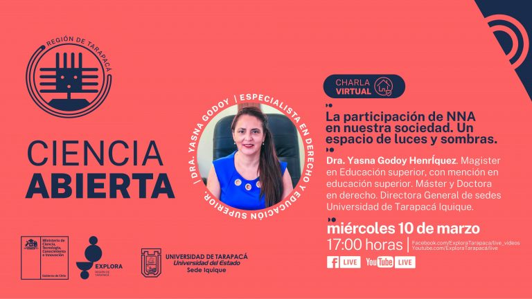 Miércoles 10 de marzo: Charla “La participación de NNA en nuestra sociedad. Un espacio de luces y sombras”