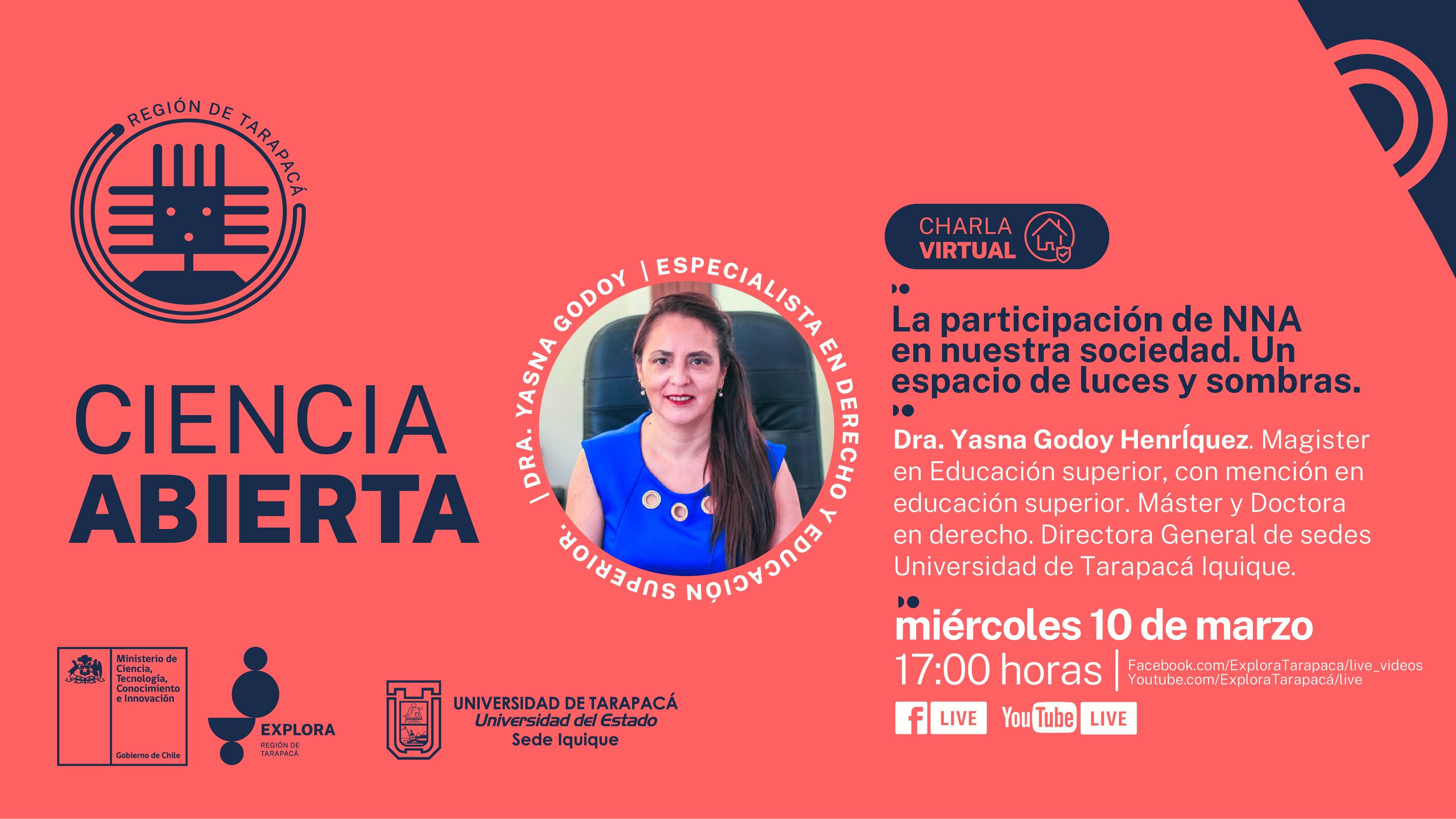 Miércoles 10 de marzo: Charla “La participación de NNA en nuestra sociedad. Un espacio de luces y sombras”