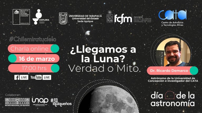 Martes 16 de marzo: Charla “Llegamos a la luna: ¿Verdad o Mito?”