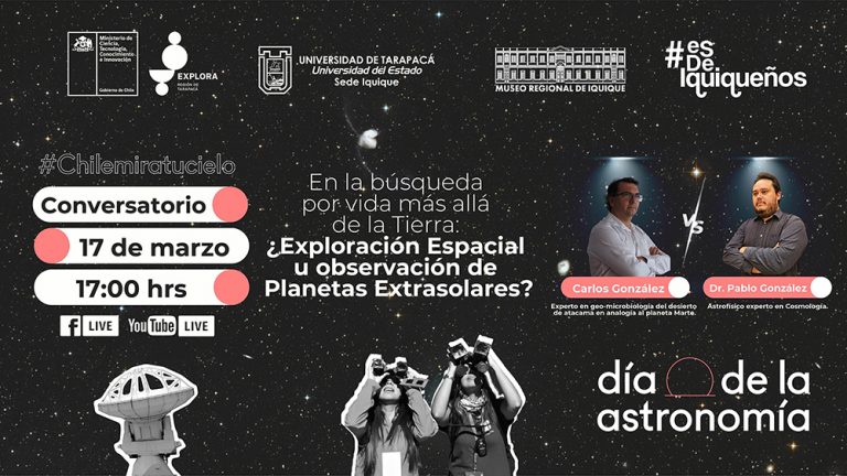 Miércoles 17 de marzo: Charla “En la búsqueda por vida más allá de la Tierra: ¿Exploración Espacial u observación de Planetas Extrasolares?”