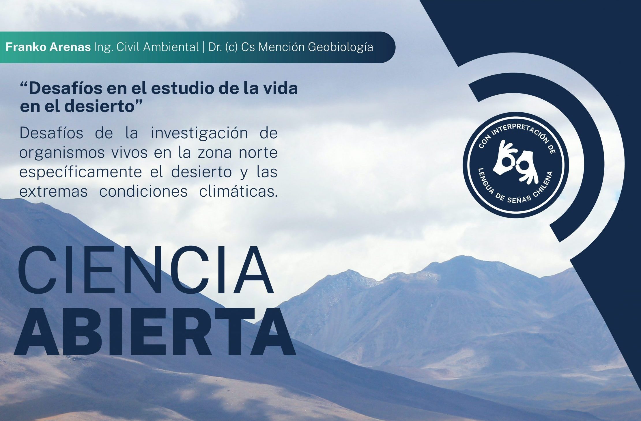 Ciencia Abierta: “Desafíos en el estudio de la vida en el desierto”