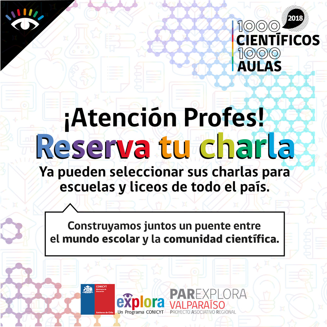 ¡Atención profe! ¡Ya se pueden tomar charlas de 1000 Científicos 1000 Aulas!