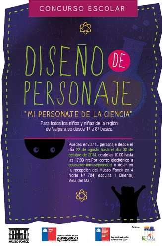 ¡Atención niños y niñas! participa del concurso escolar “Mi Personaje con la Ciencia”