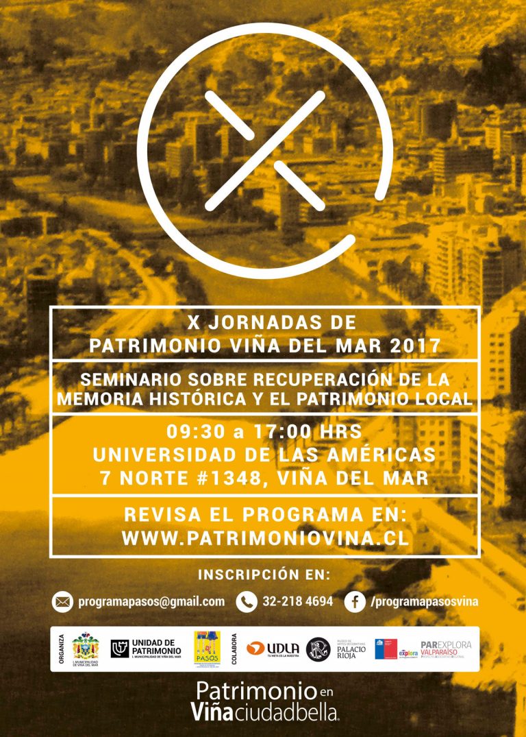 ¡Todos invitados a reflexionar en las 10° Jornadas de Patrimonio de Viña del Mar!