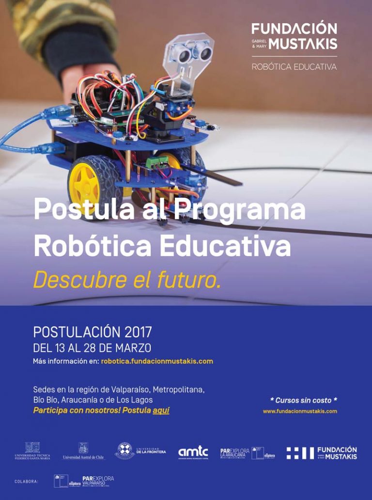 ¡Postulaciones abiertas para el Programa de Robótica Mustakis!