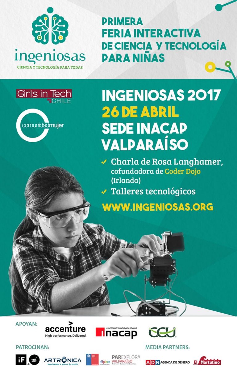 INGENIOSAS 2017: ¡Primera feria interactiva de ciencia y tecnología para niñas se realizará en Valparaíso!