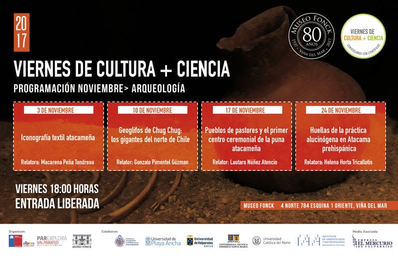 ¡Celebremos los 80 años del Museo Fonck con un Viernes de Cultura + Ciencia arqueológico!