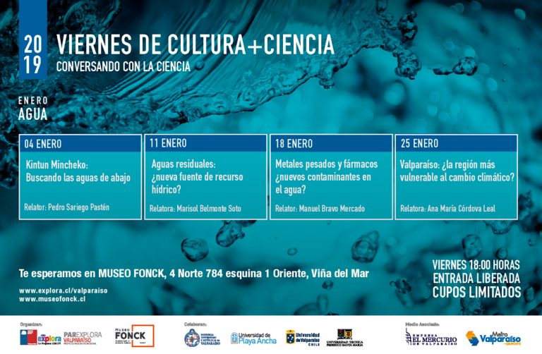 ¡Viernes de Cultura + Ciencia inicia 2019 con temas acuáticos!
