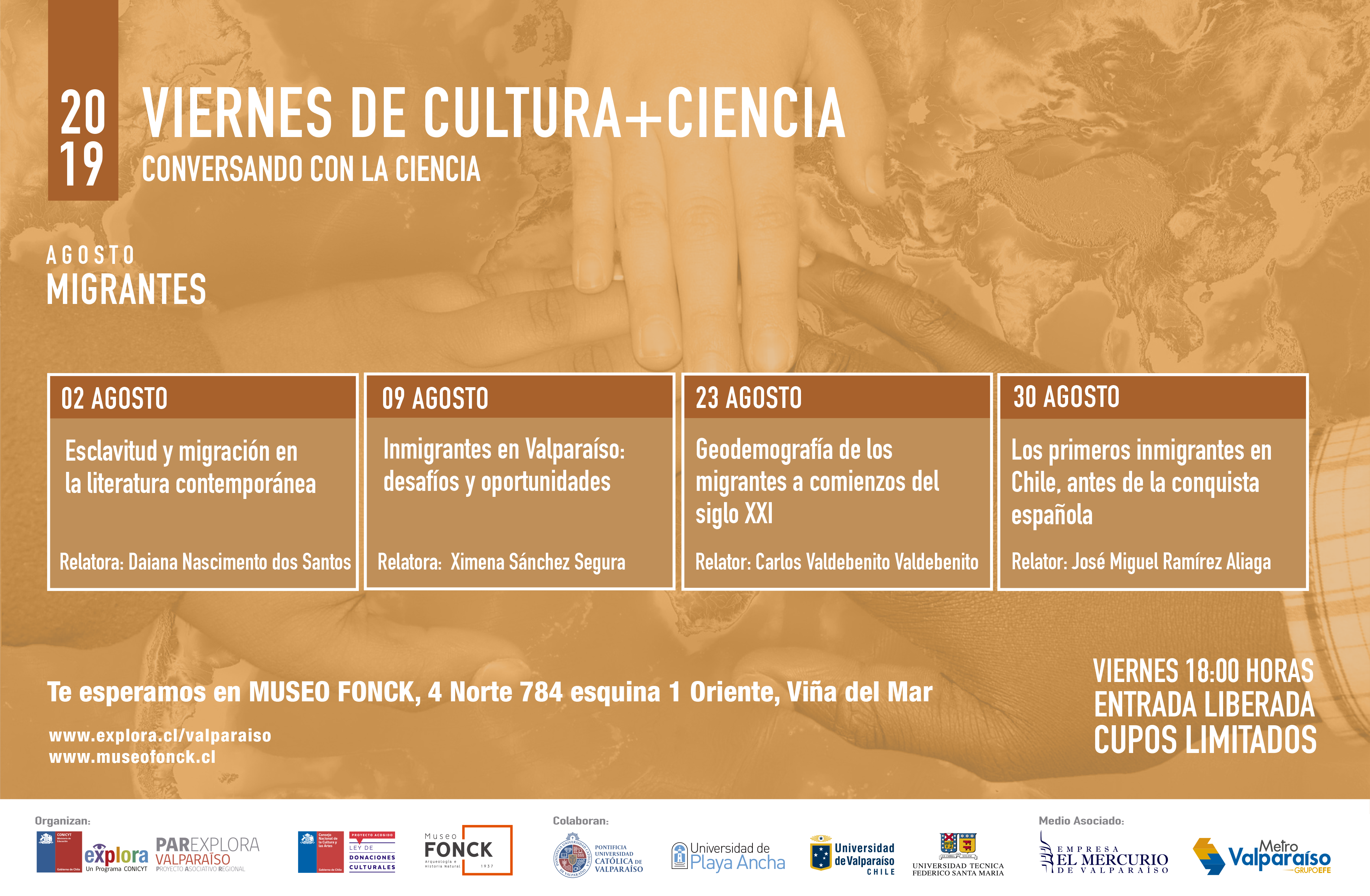 El fenómeno migratorio será abordado durante agosto en nuestros Viernes de Cultura + Ciencia
