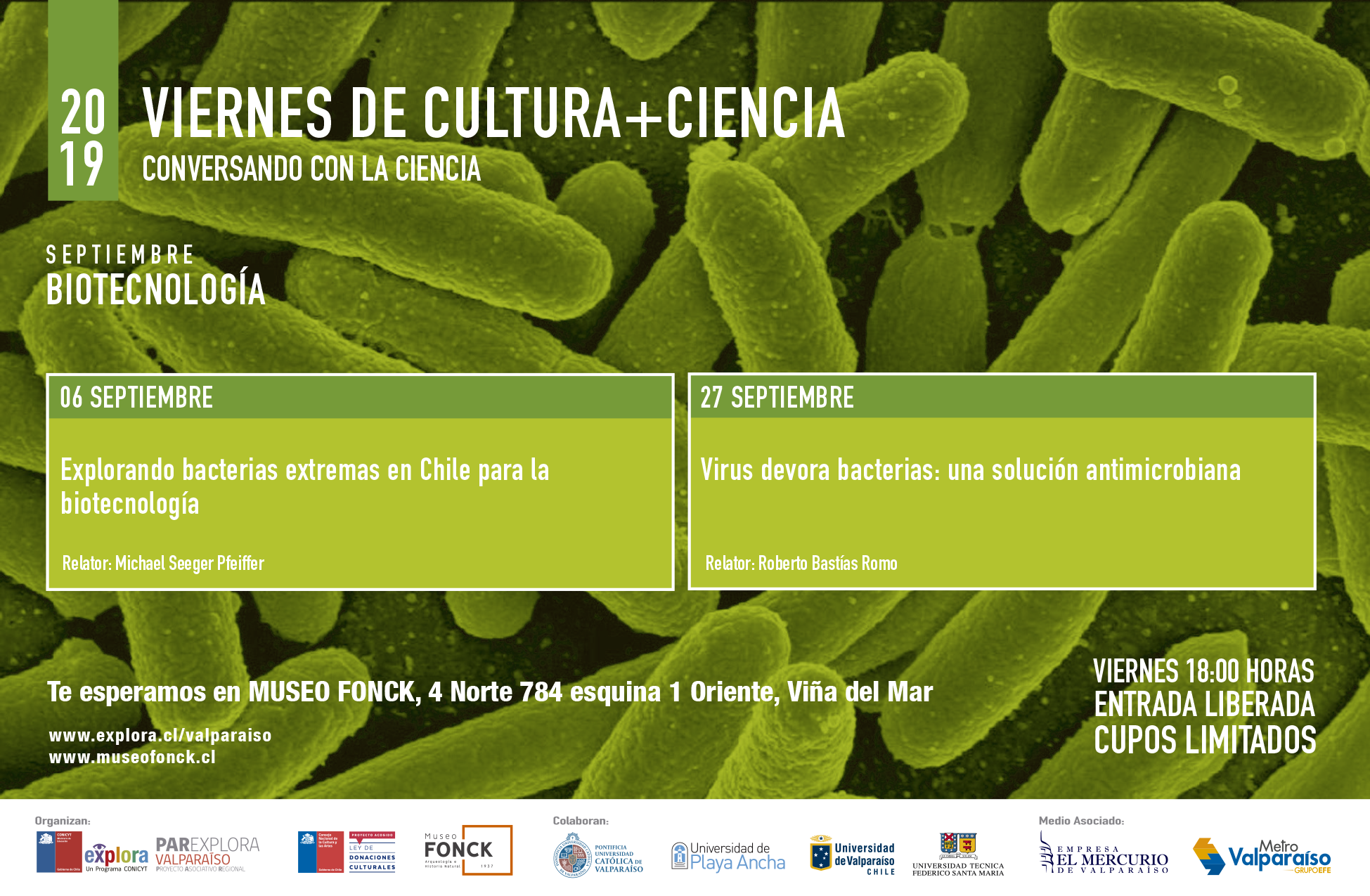 La biotecnología será la protagonista de nuestros Viernes de Cultura + Ciencia durante septiembre