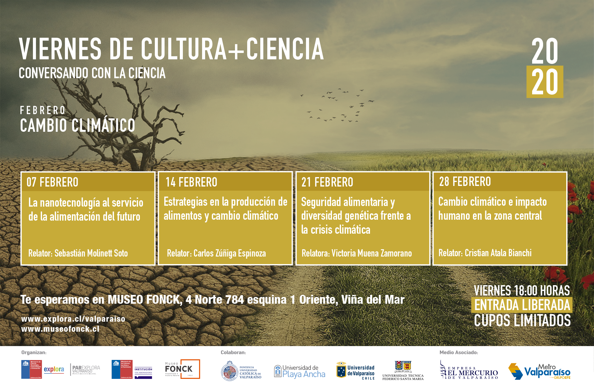¡Nuevo ciclo de charlas en los Viernes de Cultura + Ciencia durante el mes de febrero!