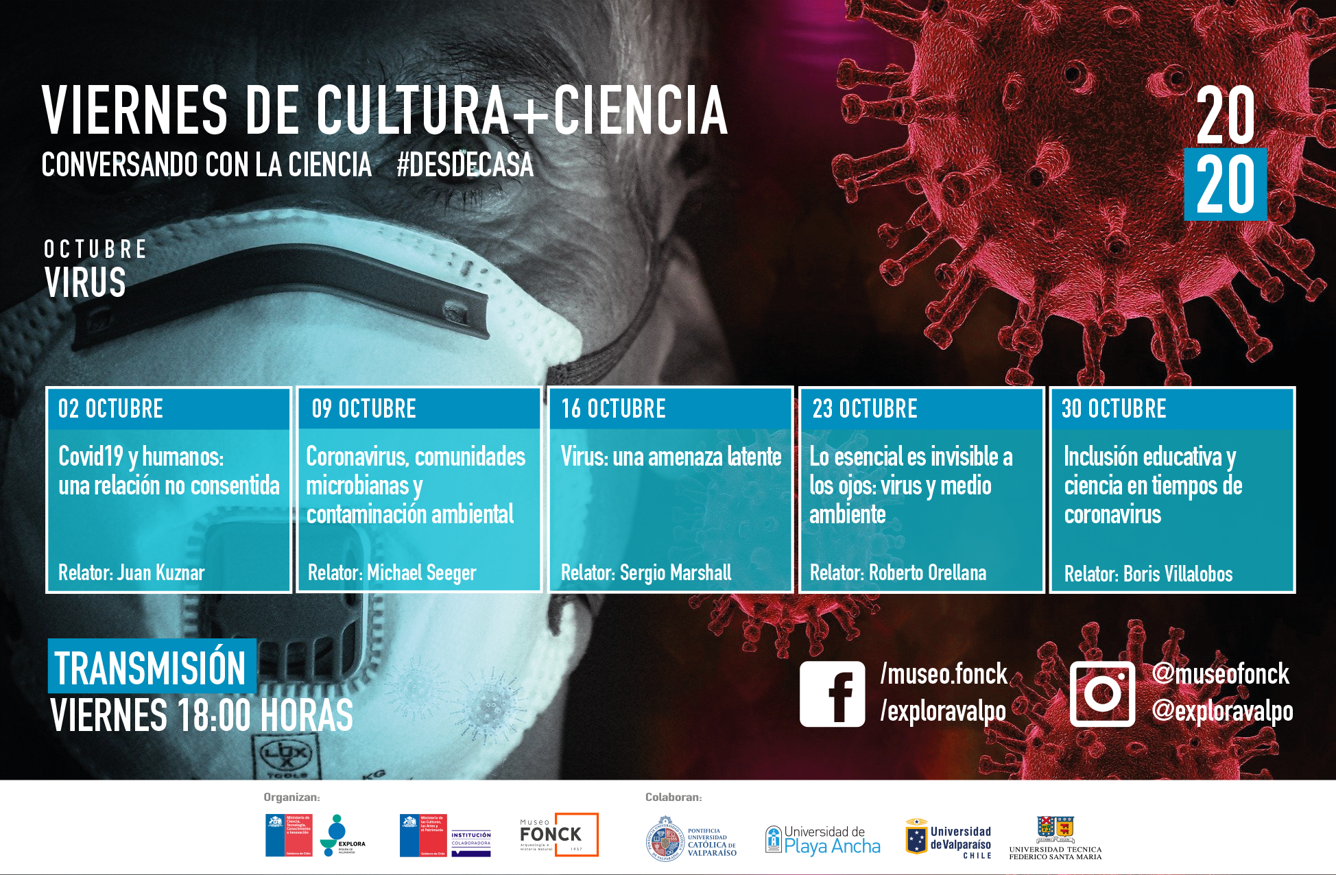 Descubre todas las facetas de los virus en nuestros Viernes de Cultura + Ciencia de octubre