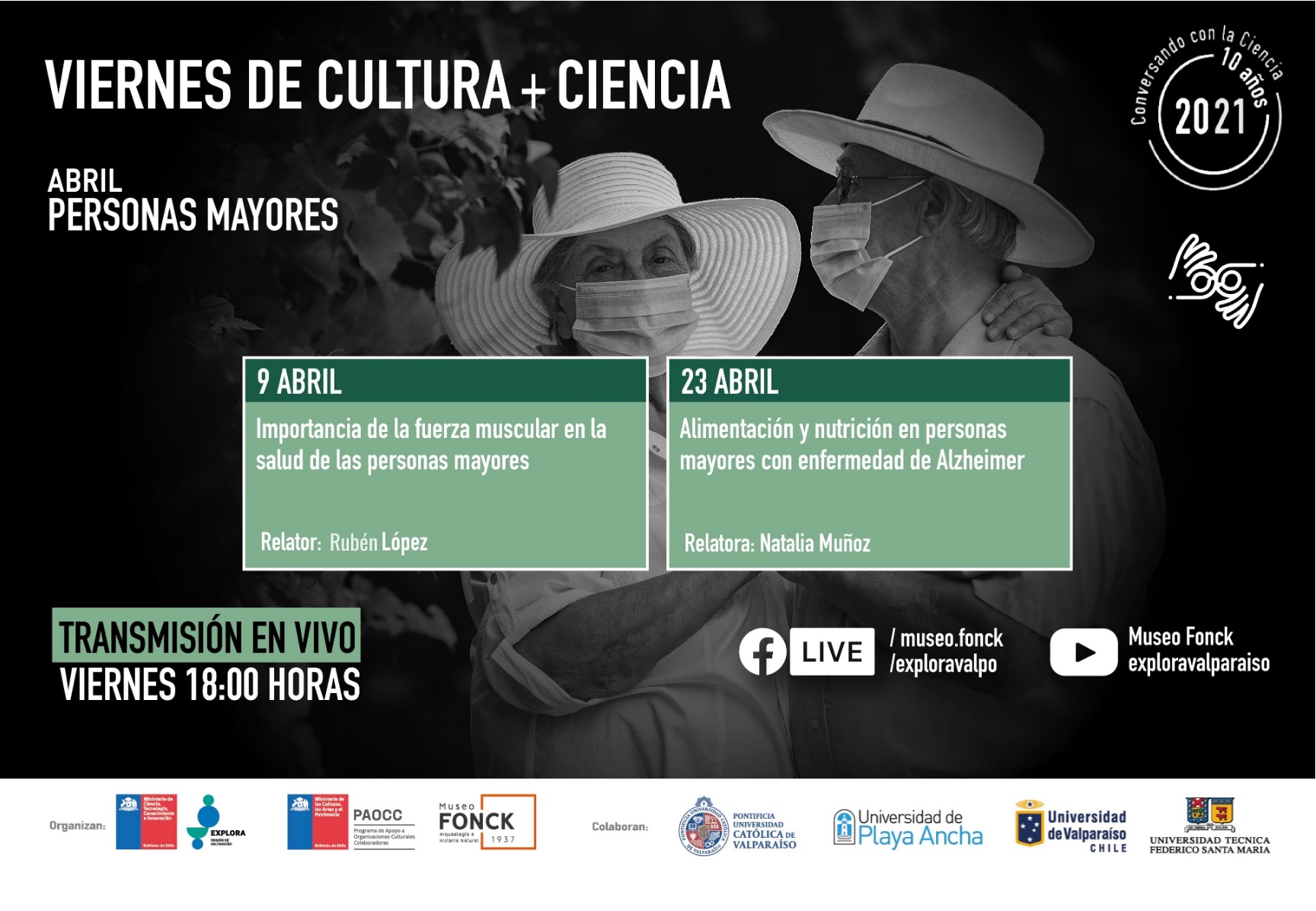 La salud en personas mayores se toma los Viernes de Cultura + Ciencia de abril