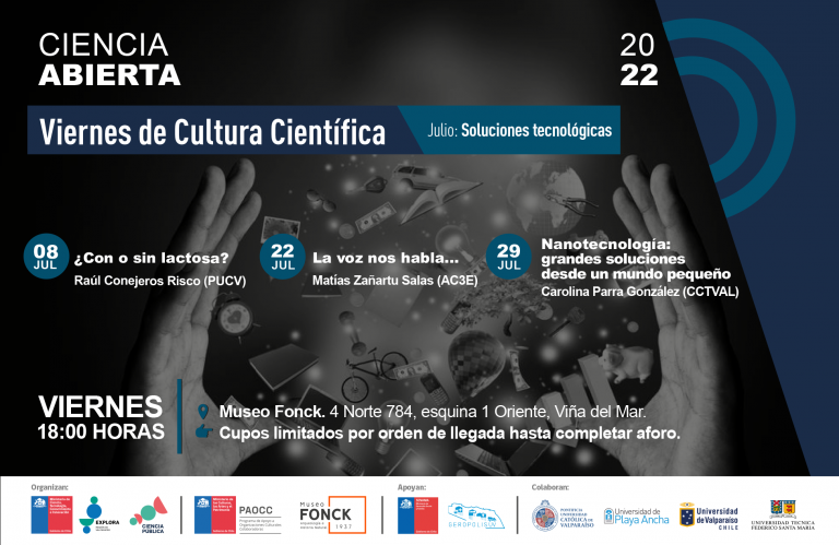 ¡Durante julio, las “Soluciones tecnológicas” se toman las tardes de invierno en Viernes de Cultura Científica!