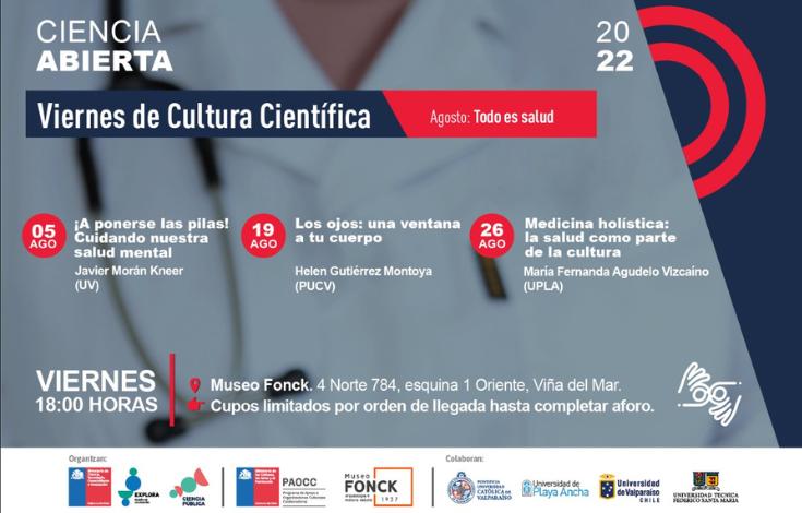 Durante agosto, asiste al nuevo ciclo de charlas “Salud es todo” en Viernes de Cultura Científica