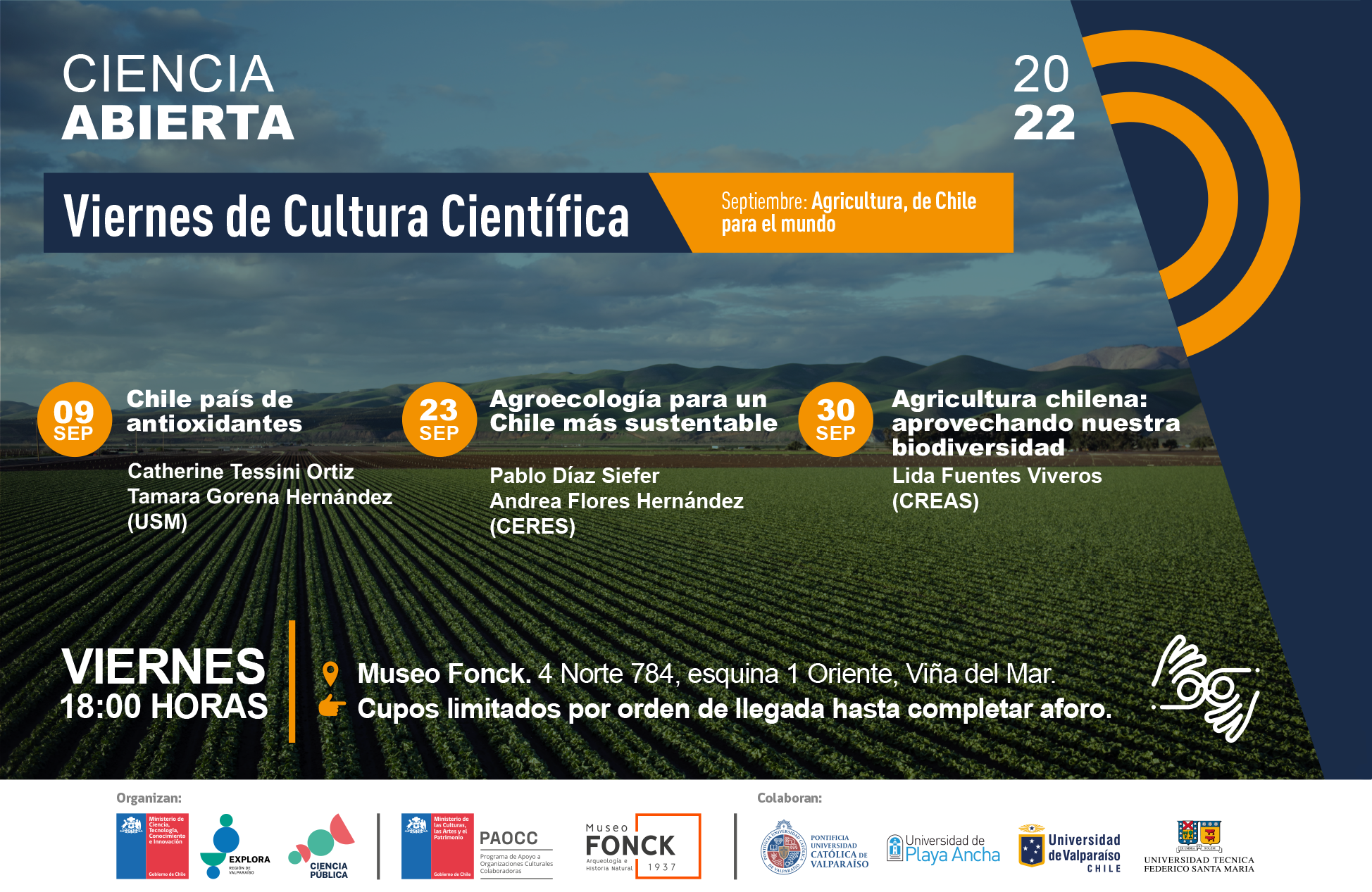En el mes de las Fiestas Patrias destacamos la agricultura chilena en Viernes de Cultura Científica