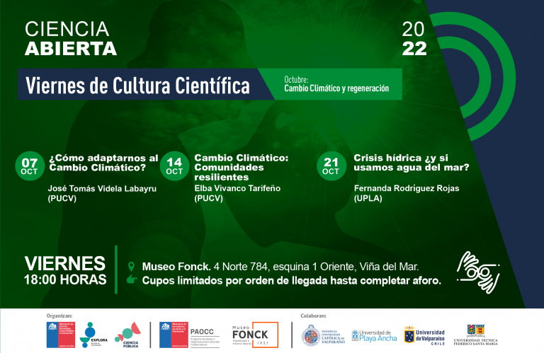 ¡Enfrentemos en conjunto un nuevo escenario! En las tardes de octubre, el Cambio Climático será el protagonista en VCC