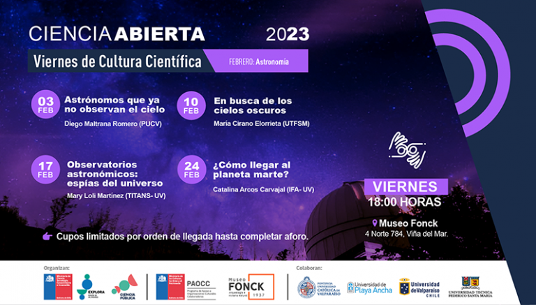 ¡Los cielos se abren! La Astronomía será la protagonista del ciclo de Viernes de Cultura Científica