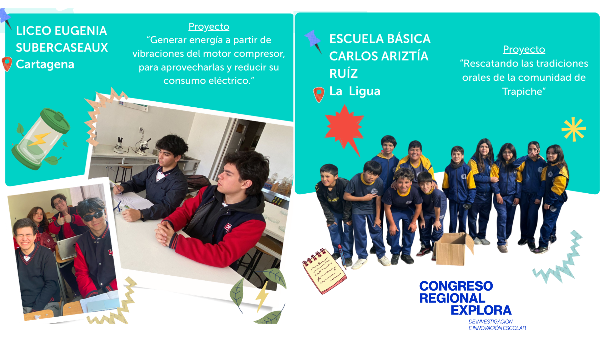 ¡Conoce a las y los estudiantes que representarán a la región en el Congreso Nacional Explora 2025!